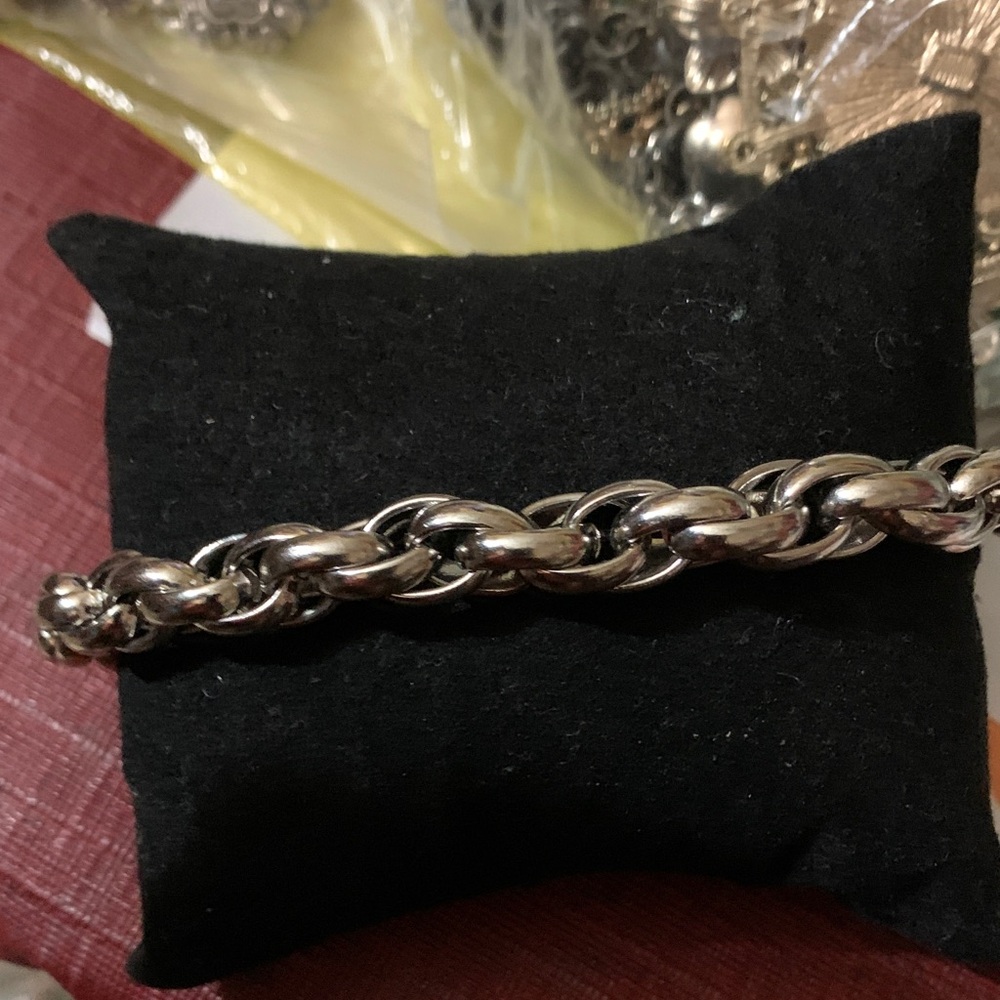 Men's Chunky Sterling Silver Chain Bracelet 8 inch